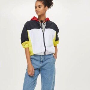 NWOT Topshop Women's Colorblock Windbreaker
